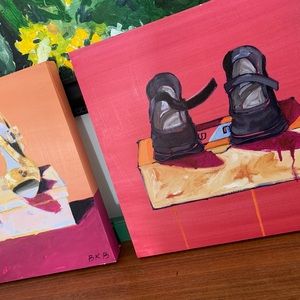 Set of two! Shoes wall art canvas prints